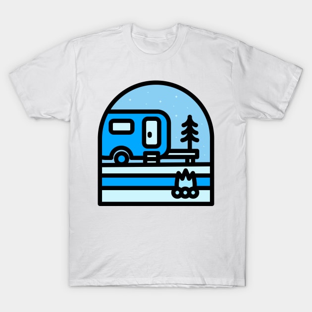 Campervan night T-Shirt by polkamdesign